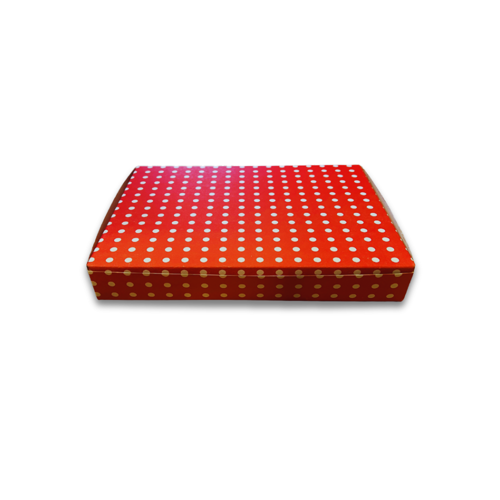 PUANTİYELİ FOLYOLU KURU PASTA KUTUSU 1 KG ( 21X20X6 CM ) 100 AD