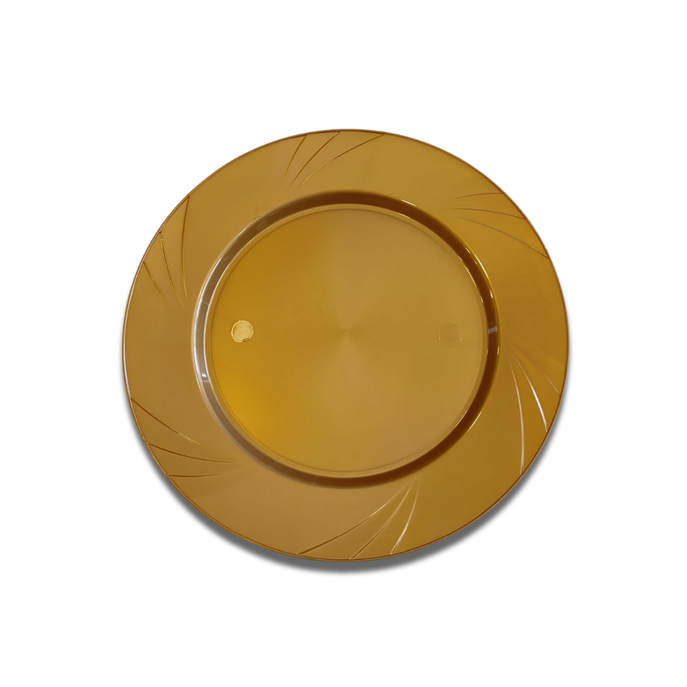 GOLD KRİSTAL TABAK 23 CM 6 ADET