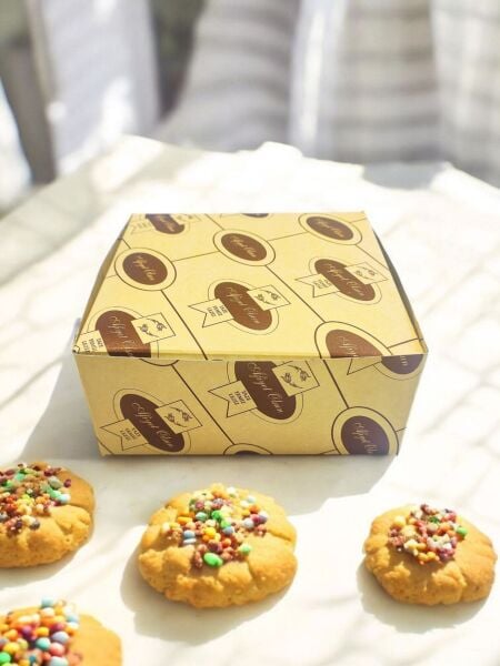 AFİYET OLSUN FOLYOLU KURU PASTA KUTUSU 350 GR ( 14X14X6 CM ) 100 AD