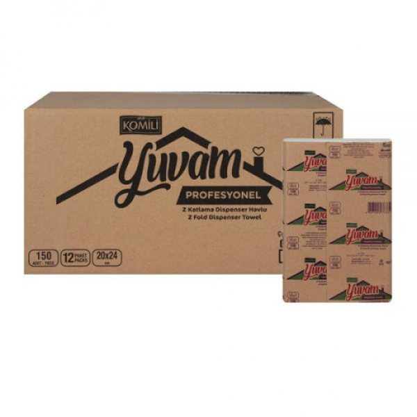 KOMİLİ 150X12 PK Z KATLI HAVLU ( 20X24 CM ) 3,3 KG