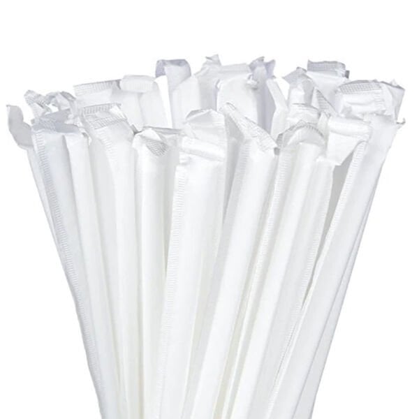 SARGILI KAĞIT PİPET 8 MMX240 MM 100 AD BEYAZ