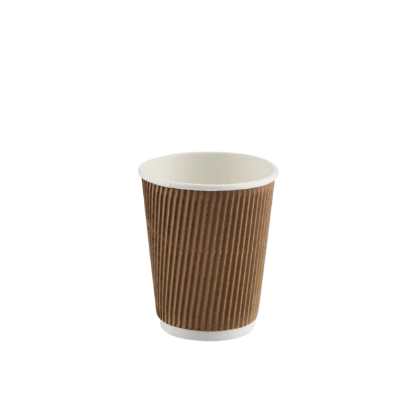 KRAFT RIPPLE 8 OZ BASKISIZ KARTON BARDAK SICAK 500 ADET