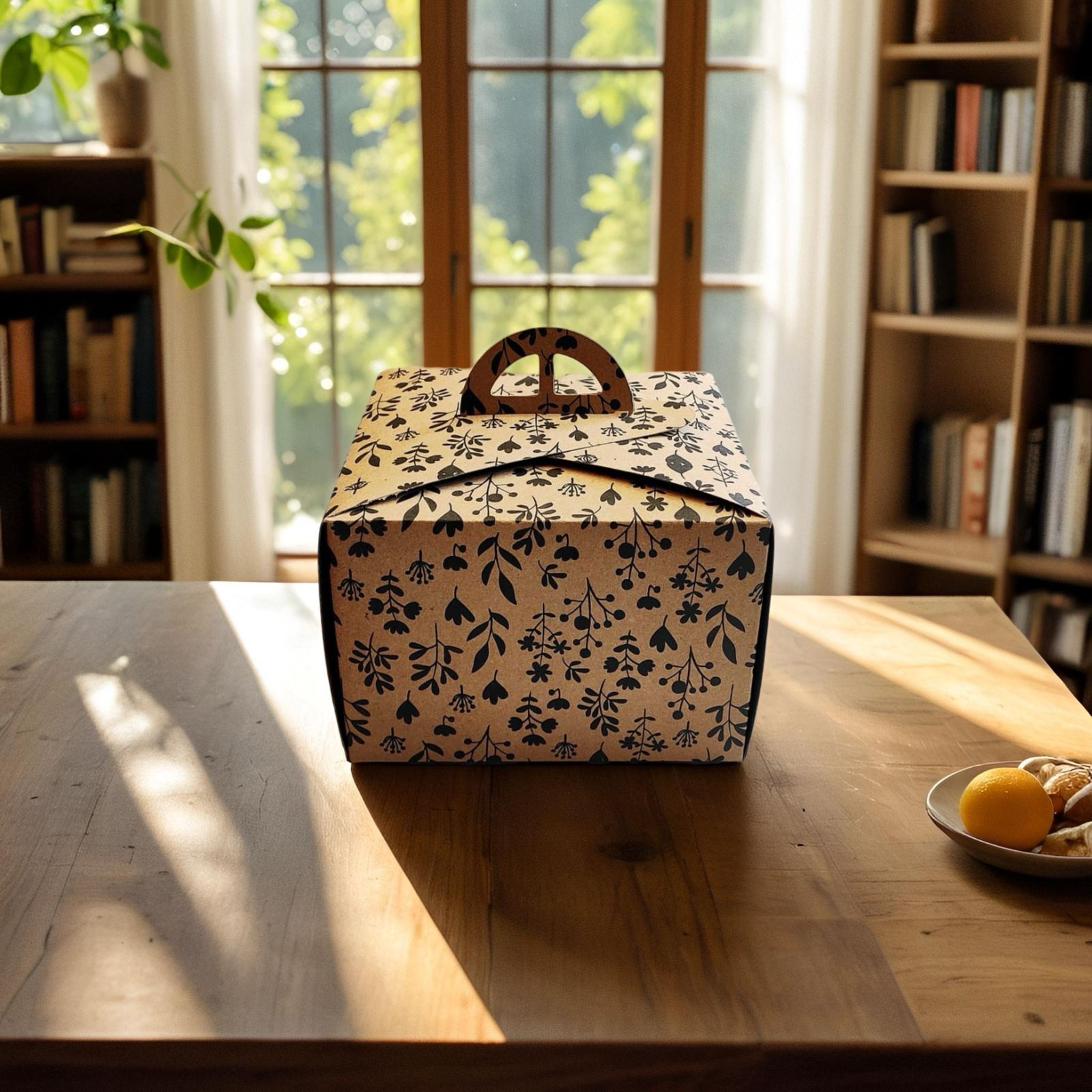 KRAFT SAPLI NO:0 KARE TURTA KUTUSU ( 19X19X13 CM ) 50 AD