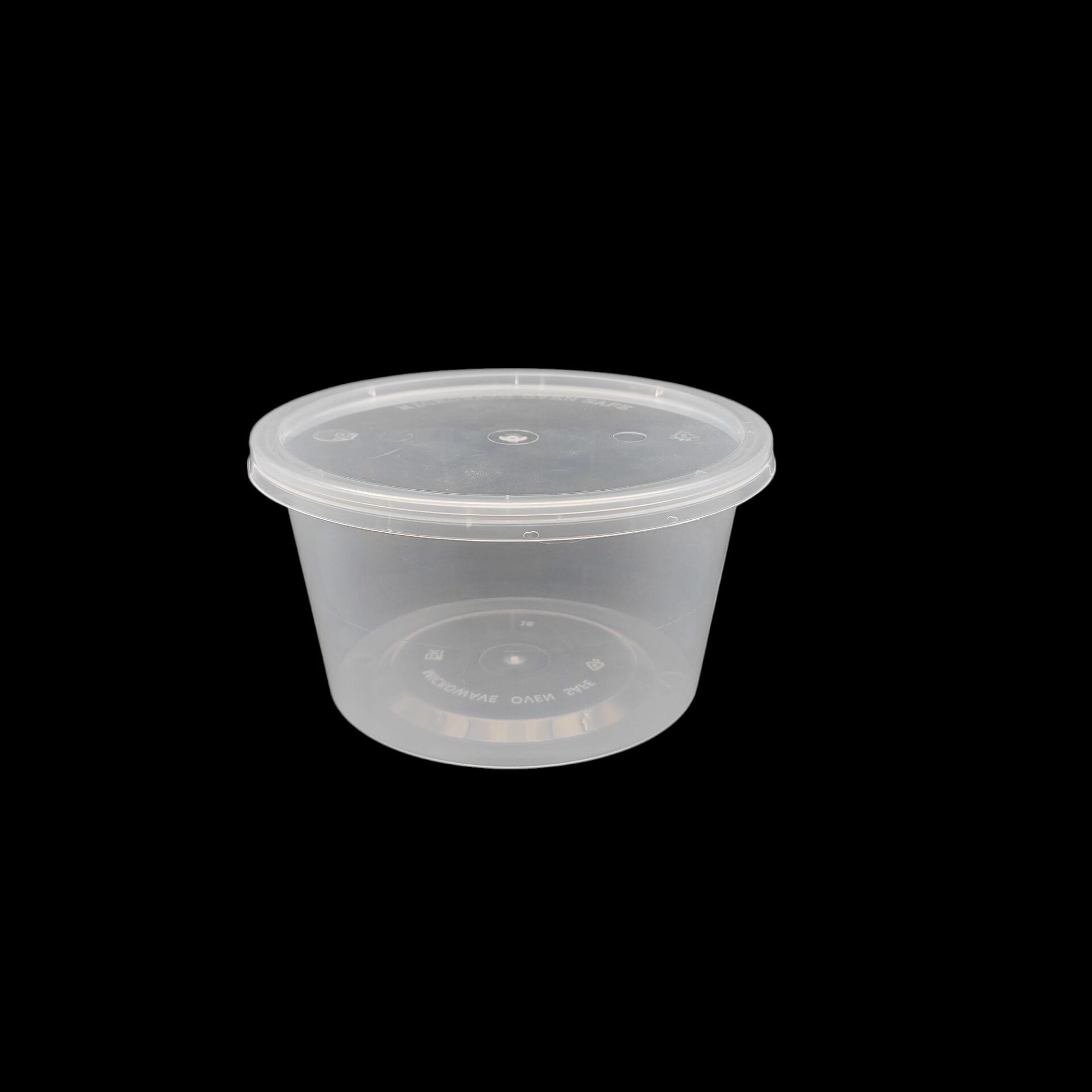 ŞEFFAF 500 CC ( 16 OZ ) YUVARLAK MİKRODALGA IML 18,50 GR KAP + KAPAK 500 ADET