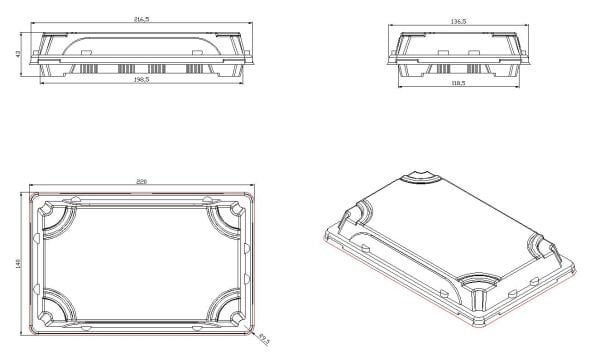L-ST5 LİMERA SUŞİ ( BÜYÜK 216X136 MM ) GÖVDE + KAPAK 25,5 GR 400 ADET