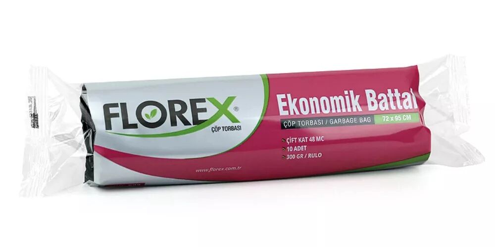 522 EKO BATTAL ÇÖP POŞET 300 GR 10X20 AD 6 KG 48 MC SİYAH