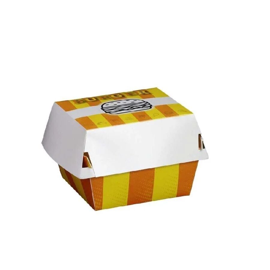 OREGO BASKILI HAMBURGER KUTUSU ( 9X9X7 KÜÇÜK BOY 600 ADET