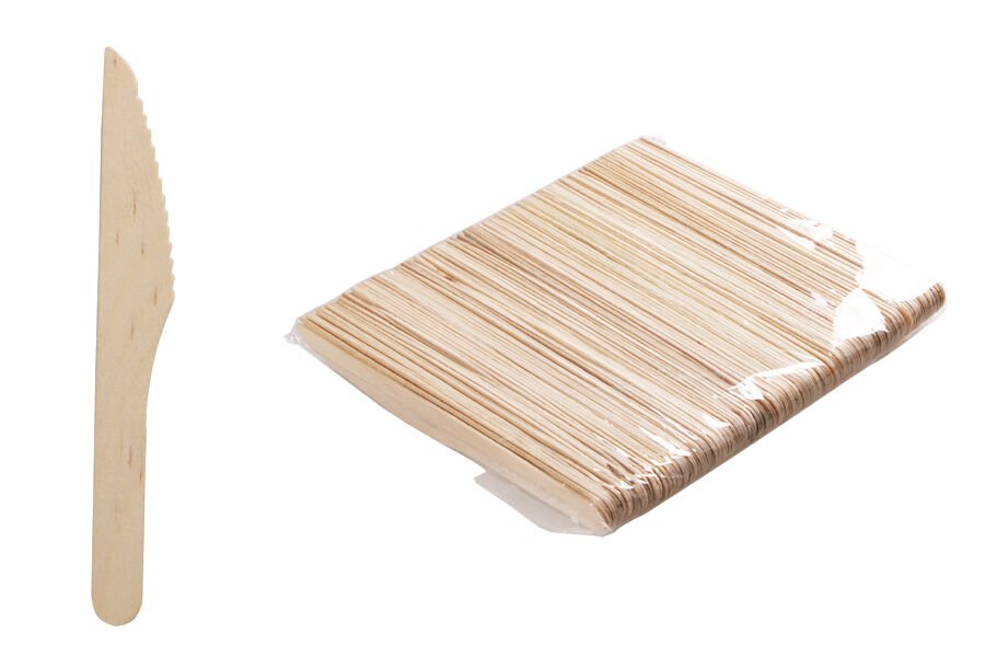 ORGANİK AHŞAP BIÇAK 16 CM 100 ADET X 50 PAKET