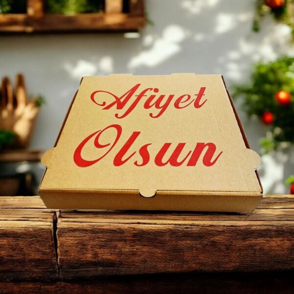 KRAFT OLUKLU 30X30X3,5 CM PİZZA KUTUSU 100 ADET
