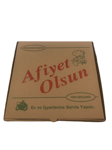 KRAFT OLUKLU 41X41X4 CM PİZZA KUTUSU 50 ADET