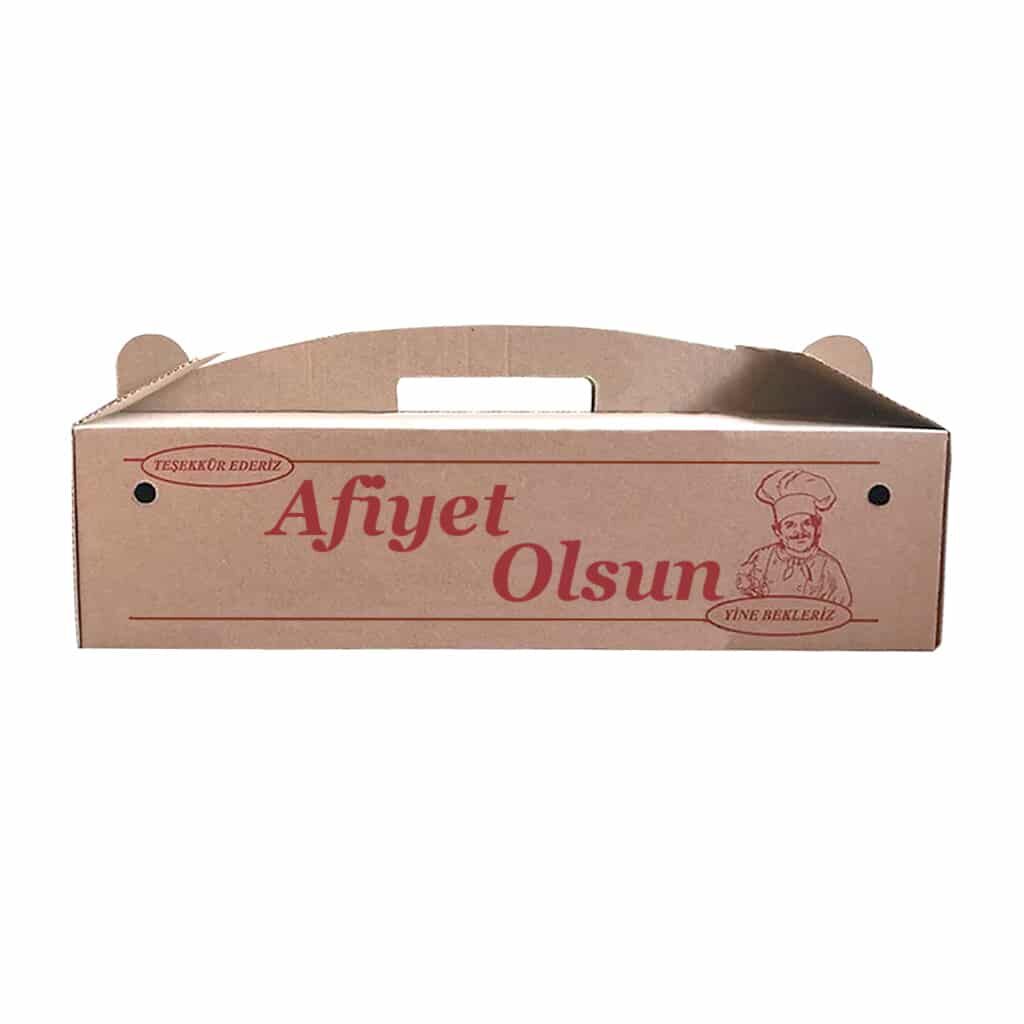 KRAFT OLUKLU 40X20X10 CM BÜYÜK BOY LAHMACUN KUTUSU 100 ADET