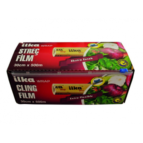 KUTULU İLKA 30X500 M 8 MİKRON STRECH FİLM X 6 ADET