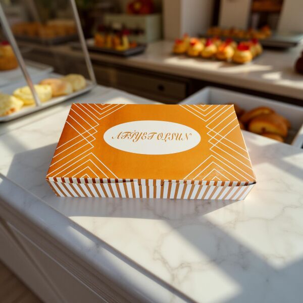 AFİYET OLSUN BAKLAVA KUTUSU 0,5 KG ( 22X13X4 ) CM 100 AD