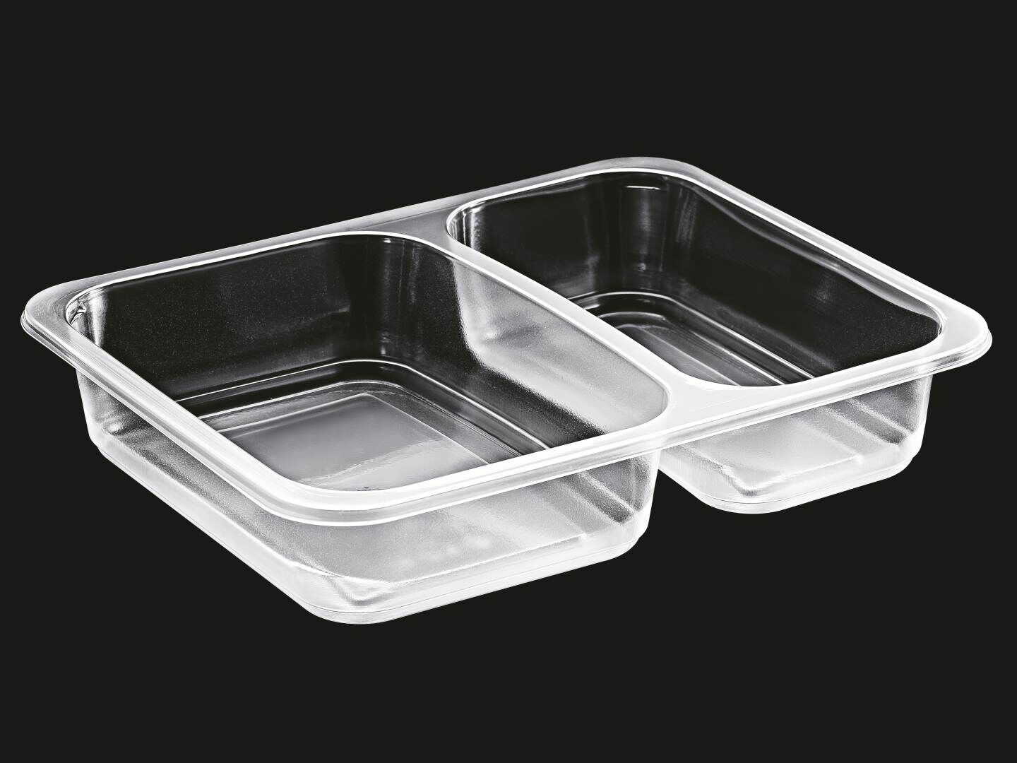 EL-477 İKİ BÖLMELİ VAKUM KABI 227X178 MM 20 GR ŞEFFAF ELTRON 400 ADET