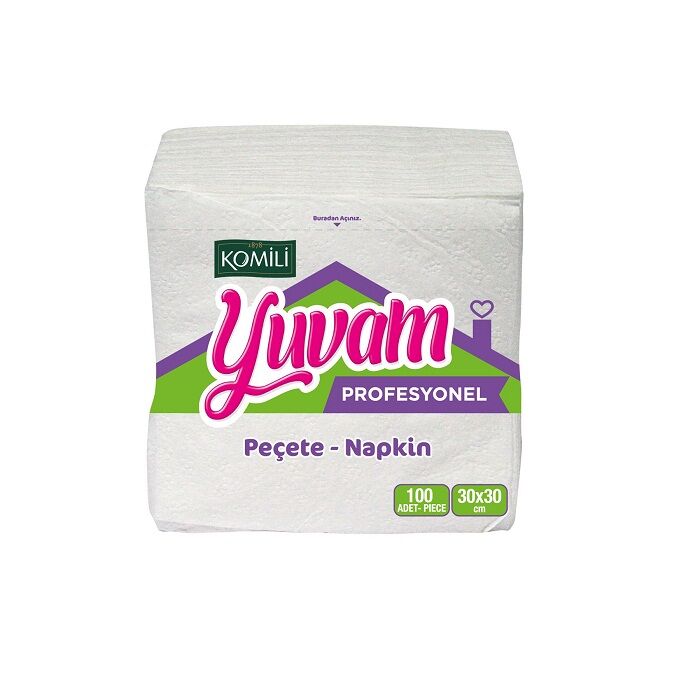 KOMİLİ 30X30 KARE PEÇETE TEK 100X24 PK