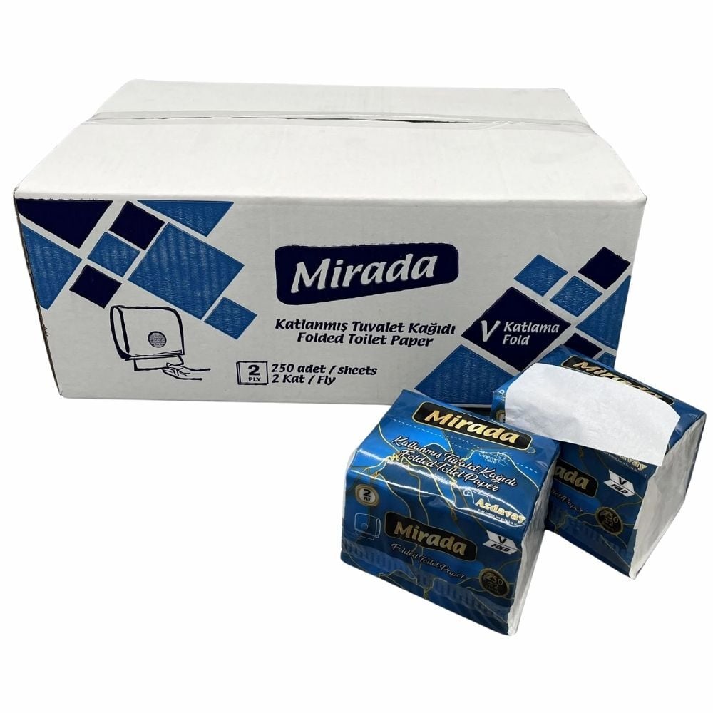 MİRADA 250X24 PK V KATLI YENİ NESİL TUVALET KAĞIDI 11 X 18 CM