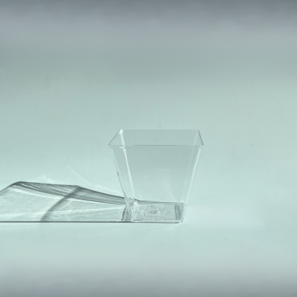 200 CC PRİZMA - KÜBİK KASE ŞEFFAF - 1000 ADET