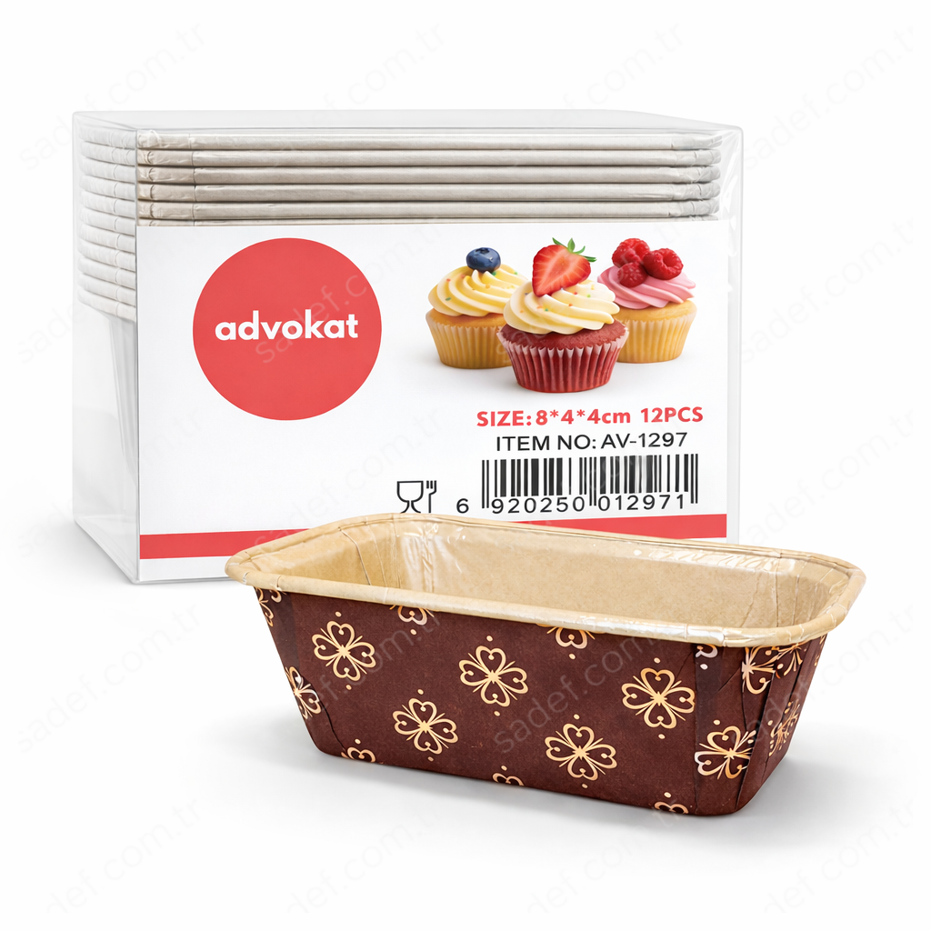 BATON KRAFT 8X4X4 CM EKLER MUFFİN KEK KAPSÜLÜ 12 AD X 12 PAKET