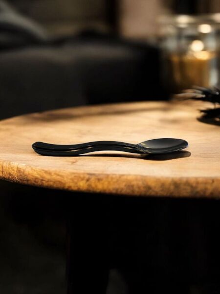 SİYAH LÜX SUP DALGALI DONDURMA & TATLI KAŞIK 2,5 GR 2000 ADET