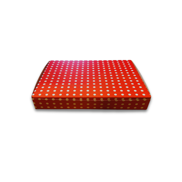 PUANTİYELİ FOLYOLU KURU PASTA KUTUSU 1 KG ( 21X20X6 CM ) 100 AD