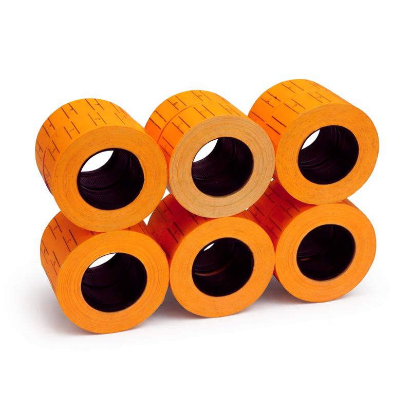 TURUNCU RENKLİ FİYAT ETİKETİ 600 LÜ*10 RULO