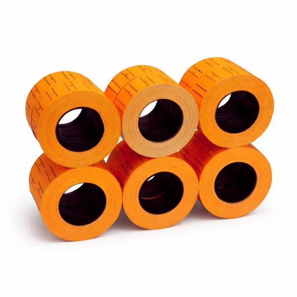 TURUNCU RENKLİ FİYAT ETİKETİ 600 LÜ*10 RULO