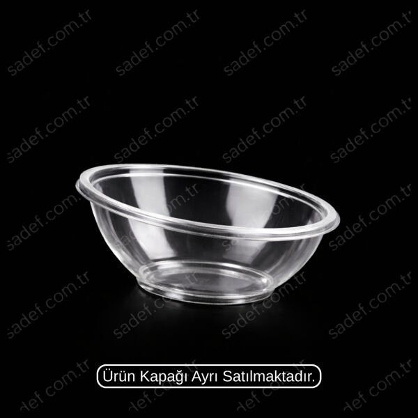 500 CC. EĞİK SALATA KABI ŞEFFAF 13 GR LARPLAST 450 ADET