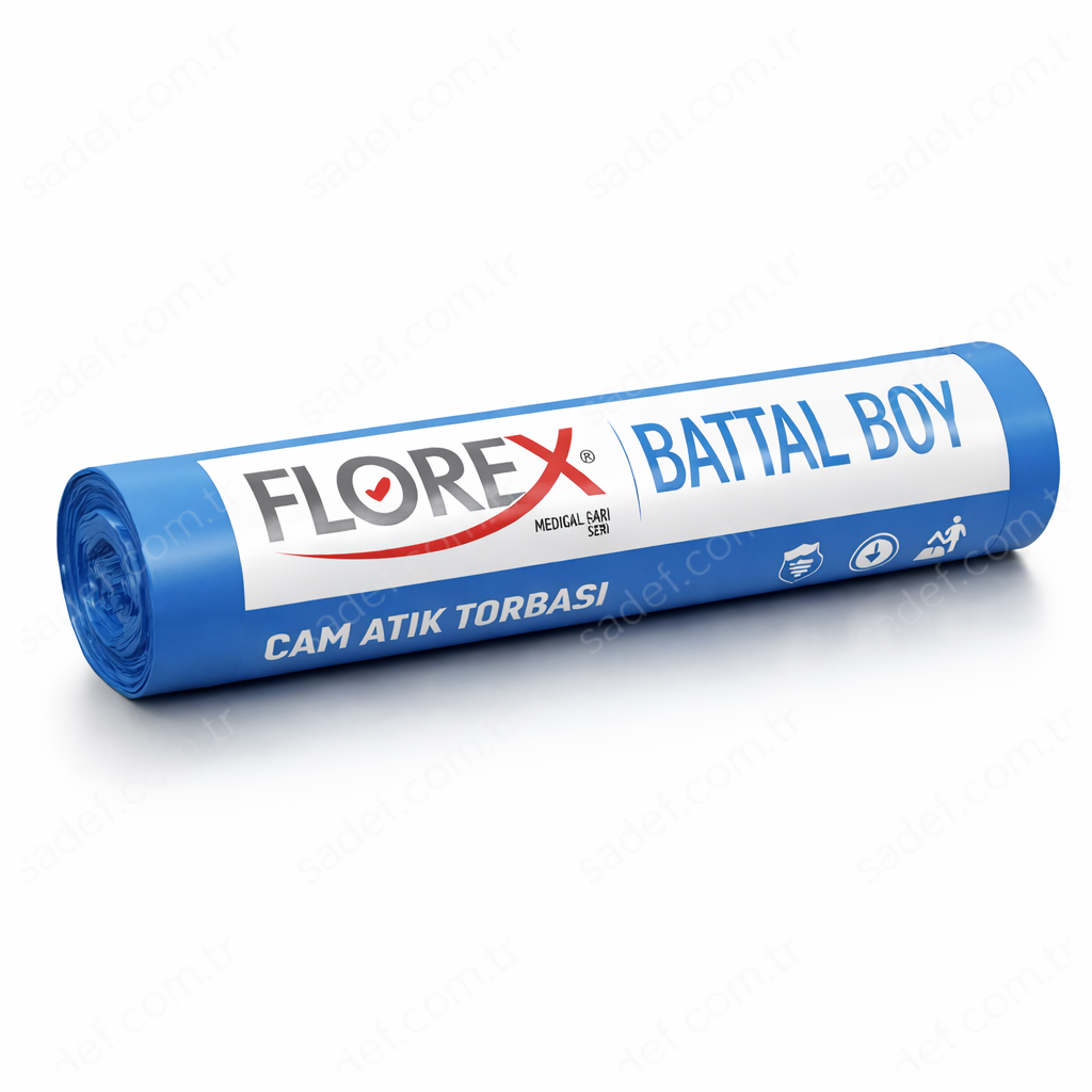 538 CAM ATIK BASKILI BATTAL ÇÖP POŞET 440 GR 10X20 AD 8,8 KG MAVİ