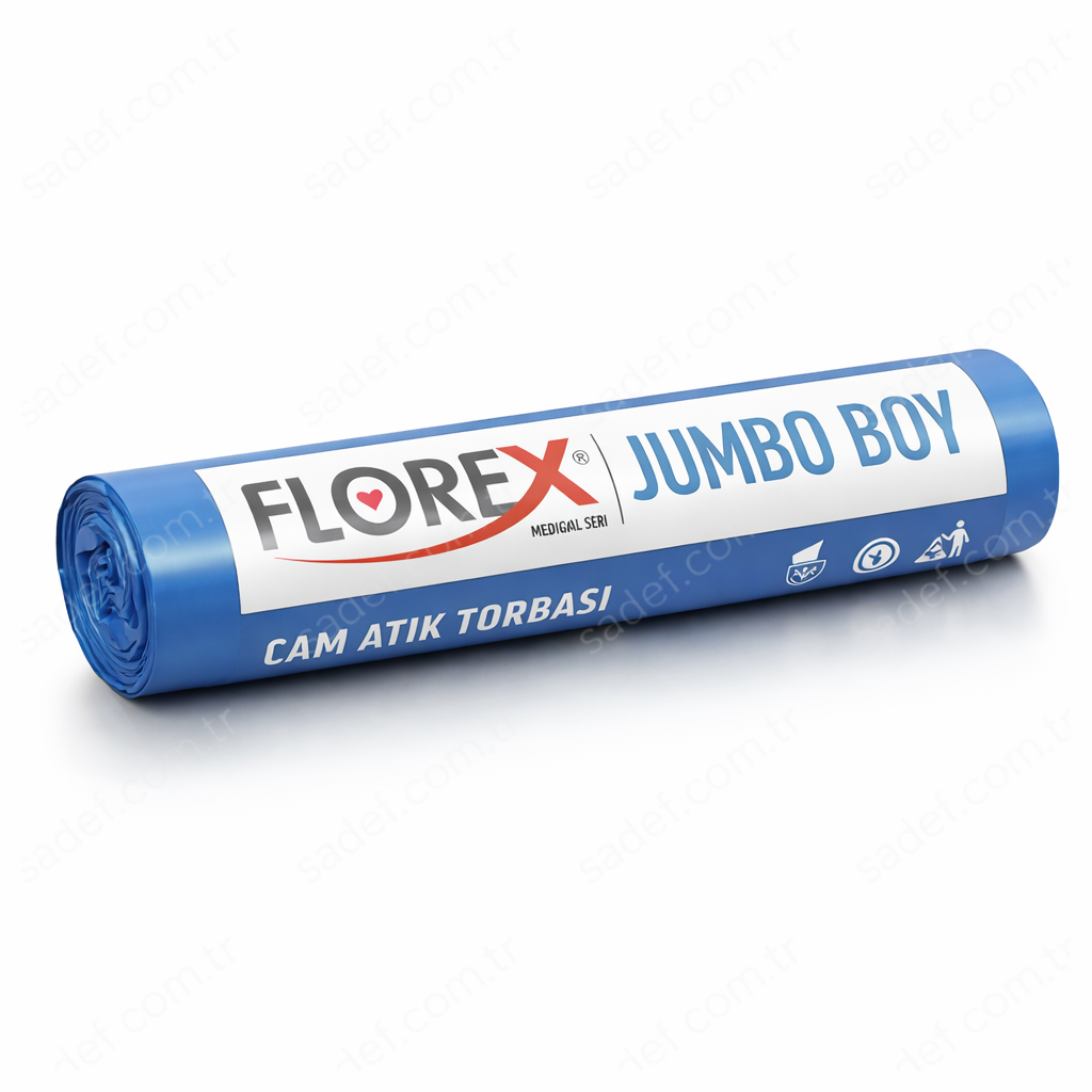 536 CAM ATIK BASKILI JUMBO ÇÖP POŞET 550 GR 10X20 AD 11 KG MAVİ