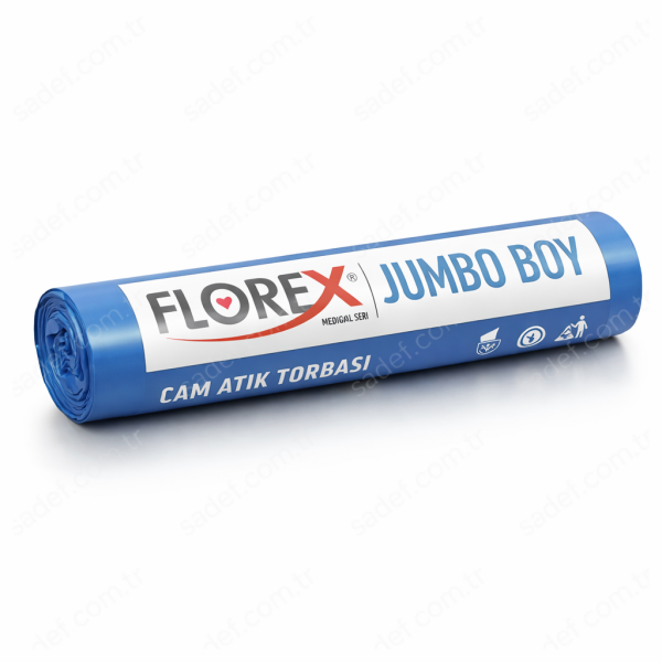 536 CAM ATIK BASKILI JUMBO ÇÖP POŞET 550 GR 10X20 AD 11 KG MAVİ