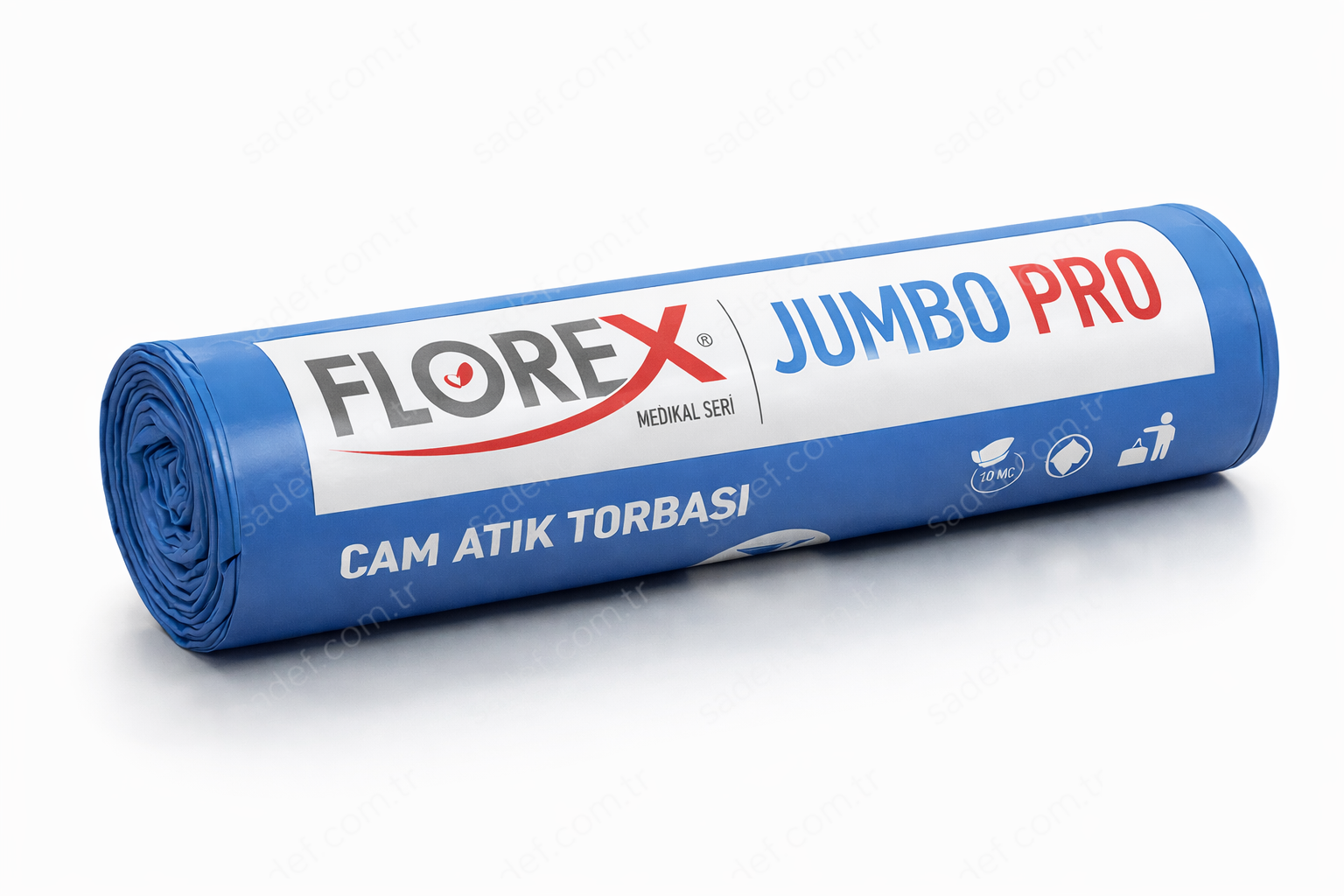 537 CAM ATIK BASKILI PRO JUMBO ÇÖP POŞET 810 GR 10X10 AD 8,1 KG MAVİ
