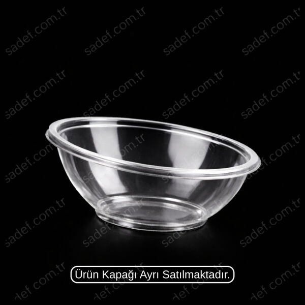 750 CC. EĞİK SALATA KABI ŞEFFAF 17,5 GR LARPLAST 400 ADET