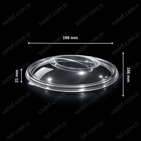 KAPAK 750 CC. EĞİK SALATA ŞEFFAF 13 GR LARPLAST 400 ADET