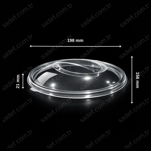 KAPAK 750 CC. EĞİK SALATA ŞEFFAF 13 GR LARPLAST 400 ADET