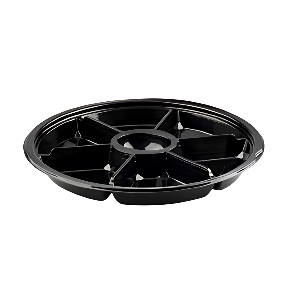 L-451-S LİMERA YUVARLAK 7 BÖLMELİ KAP SİYAH H2 400 ADET