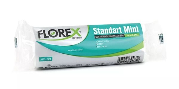 524 STD MİNİ ÇÖP POŞET 80 GR 40X50 AD 4 KG 11 MC BEYAZ