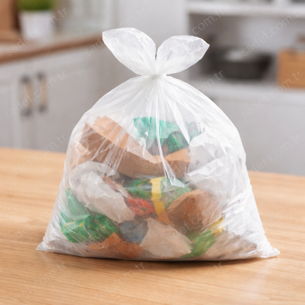 524 STD MİNİ ÇÖP POŞETİ ( 44X45 CM ) 80 GR RL 40 AD X 50 RL 4 KG 11 MC 20 LT BEYAZ