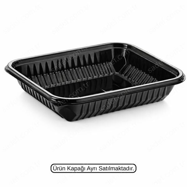 GÖVDE TEK BÖLMELİ GIDA KABI SİYAH ELTRON 300 ADET