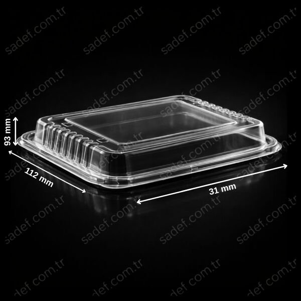 KAPAK TEK BÖLMELİ MICROWAVE 18 GR ŞEFFAF ELTRON 300 ADET