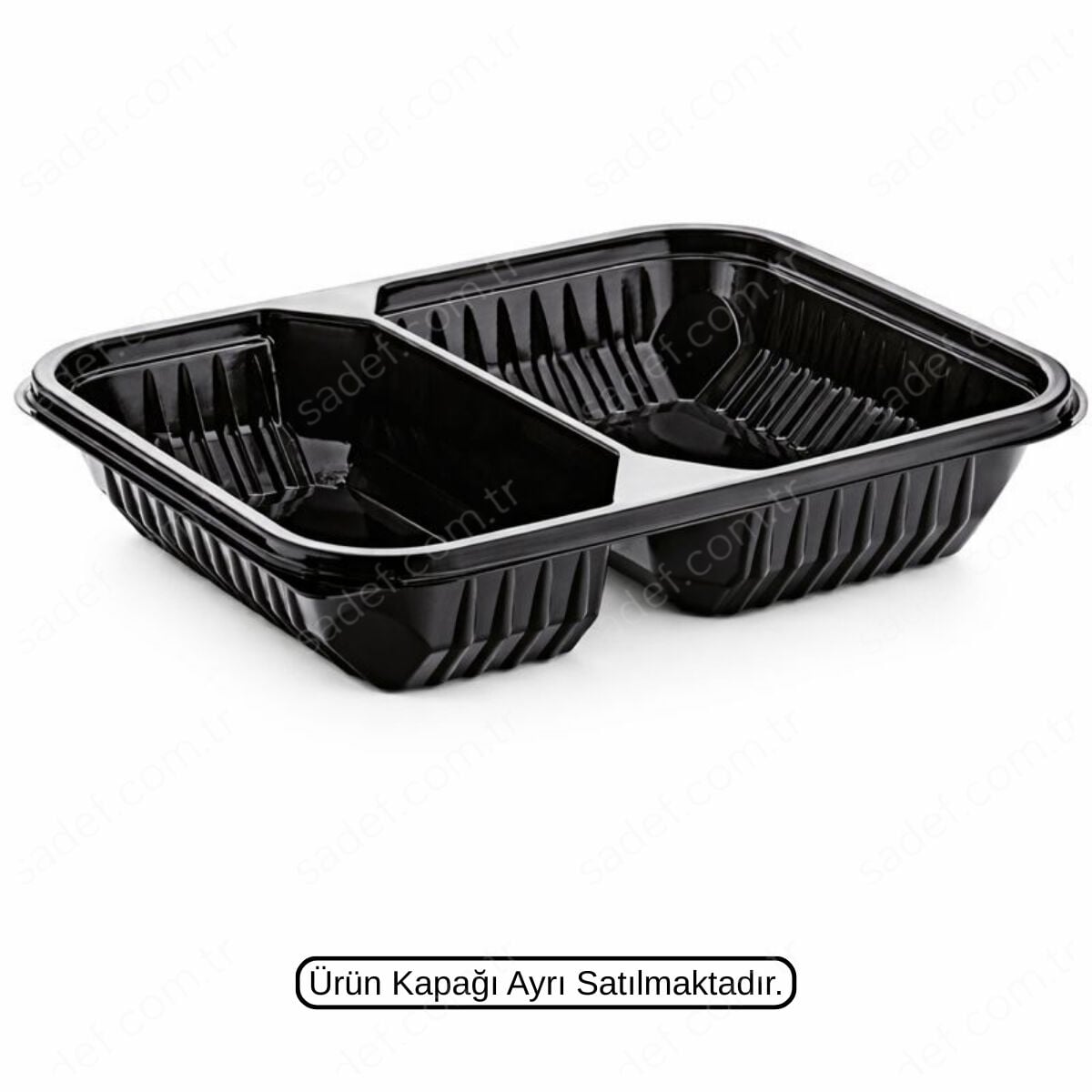 EL377 2 BÖLMELİ PP SICAK GIDA KABI 21 GR ELTRON SİYAH 300 ADET