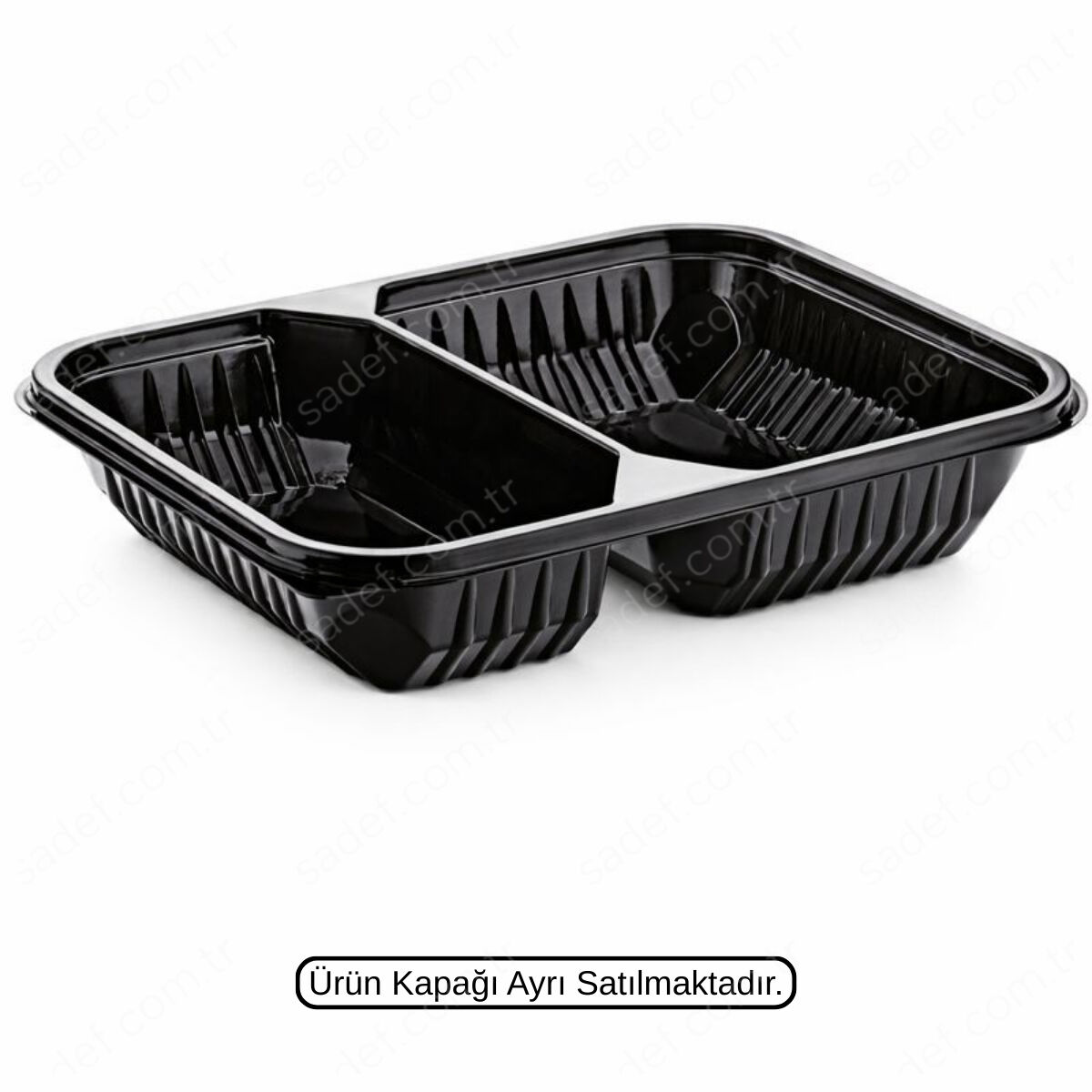 EL377 2 BÖLMELİ PP SICAK GIDA KABI 21 GR ELTRON SİYAH 300 ADET