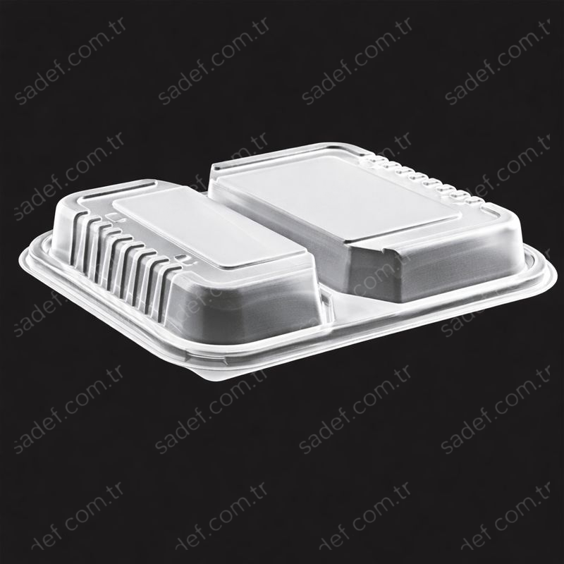 KAPAK İKİ BÖLMELİ MICROWAVE  18 GR ŞEFFAF ELTRON 300 ADET