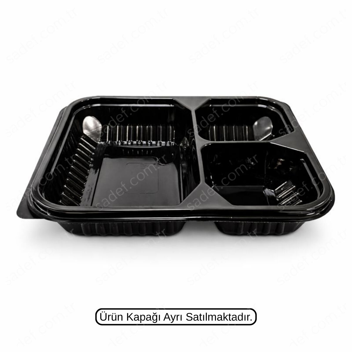 EL378 3 BÖLMELİ PP SICAK GIDA KABI 21 GR ELTRON SİYAH 300 ADET