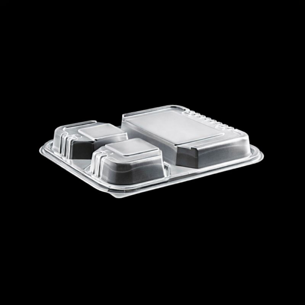 KAPAK ÜÇ BÖLMELİ MICROWAVE  18 GR ŞEFFAF ELTRON 300 ADET