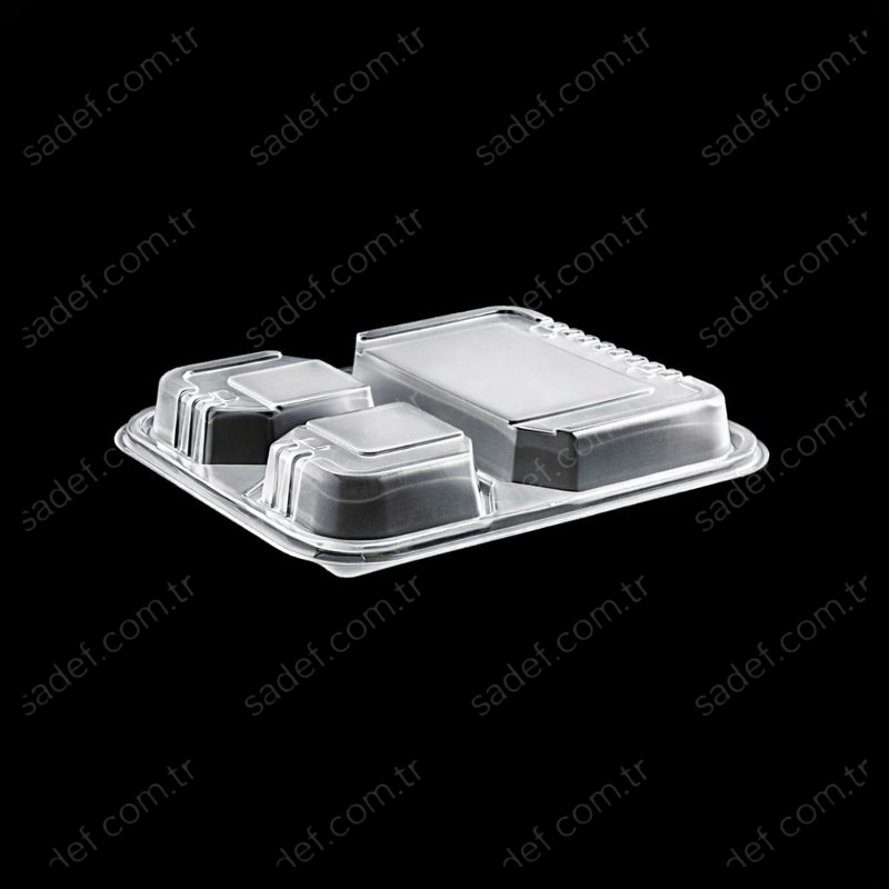 KAPAK ÜÇ BÖLMELİ MICROWAVE  18 GR ŞEFFAF ELTRON 300 ADET