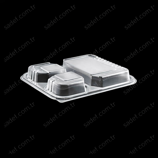 KAPAK ÜÇ BÖLMELİ MICROWAVE  18 GR ŞEFFAF ELTRON 300 ADET