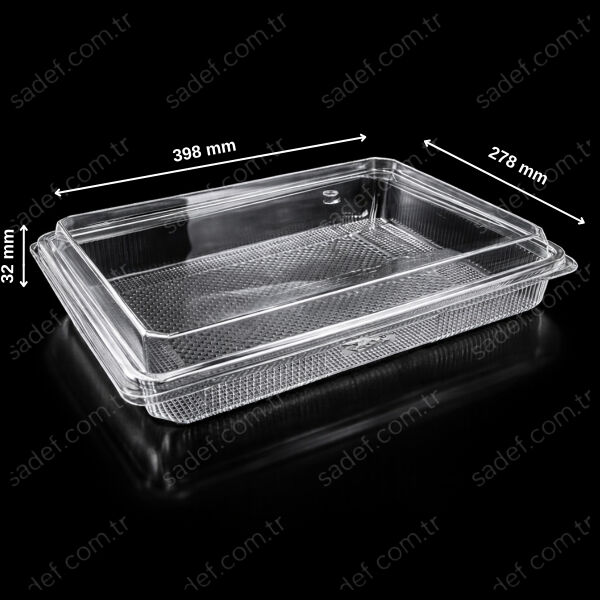 ÖTK1000 BAKLAVA KABI PET 1000 ML 48 GR ŞEFFAF SERPET 200 ADET