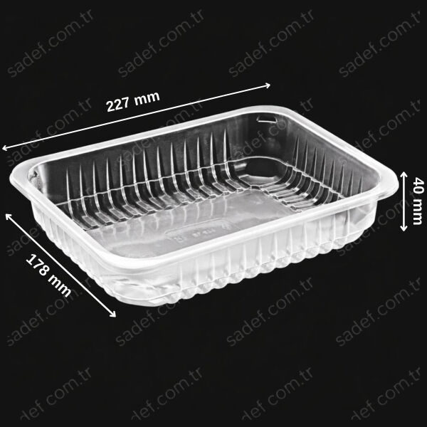 EL471 H:40 PP ÜST FİLM YAPIŞTIRMALI KAP 227X178 MM 20 GR ELTRON ( +4 °C TAZE ) ŞEFFAF 400 ADET