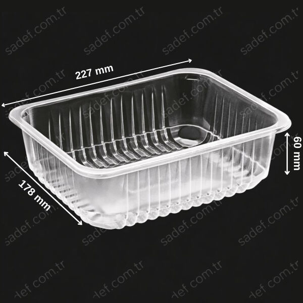 EL473 H:60 PP ÜST FİLM YAPIŞTIRMALI KAP 227X178 MM 20 GR ELTRON ( +4 °C TAZE ) ŞEFFAF 400 ADET