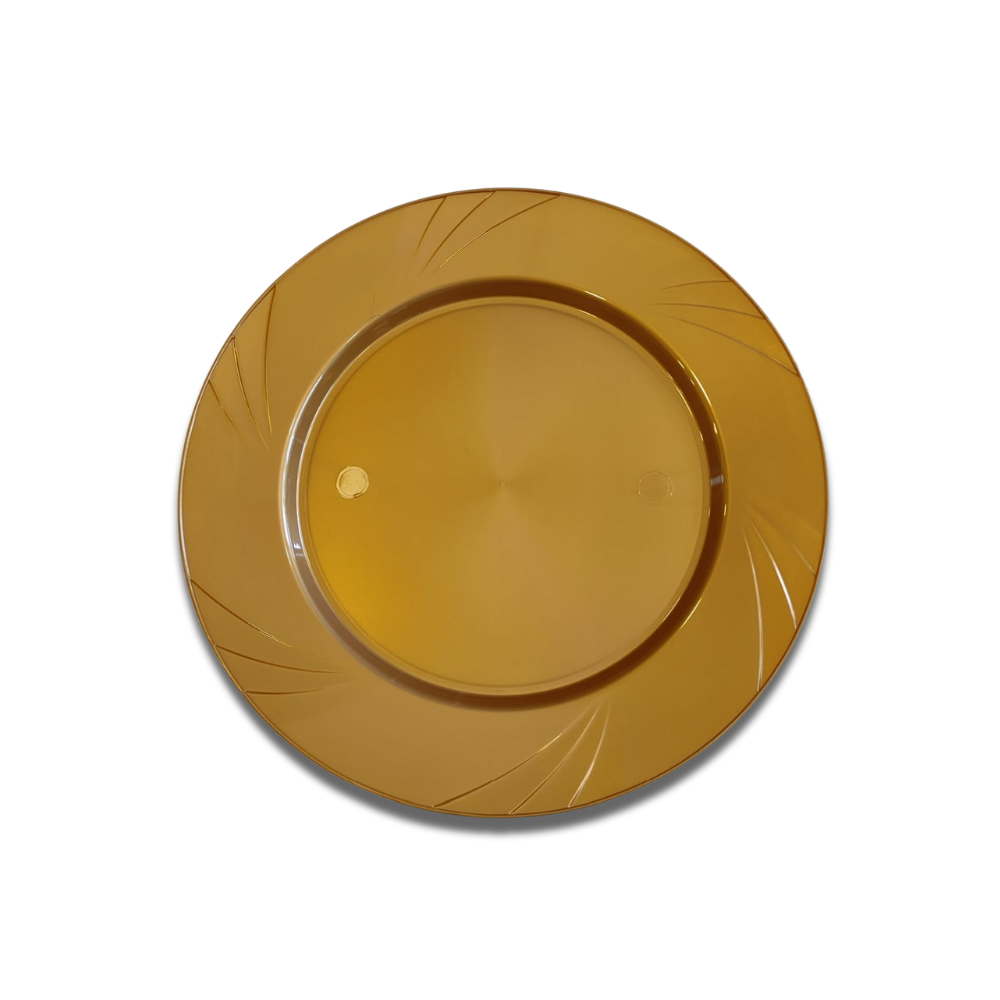 GOLD KRİSTAL TABAK 23 CM 6 ADET X 24 PAKET